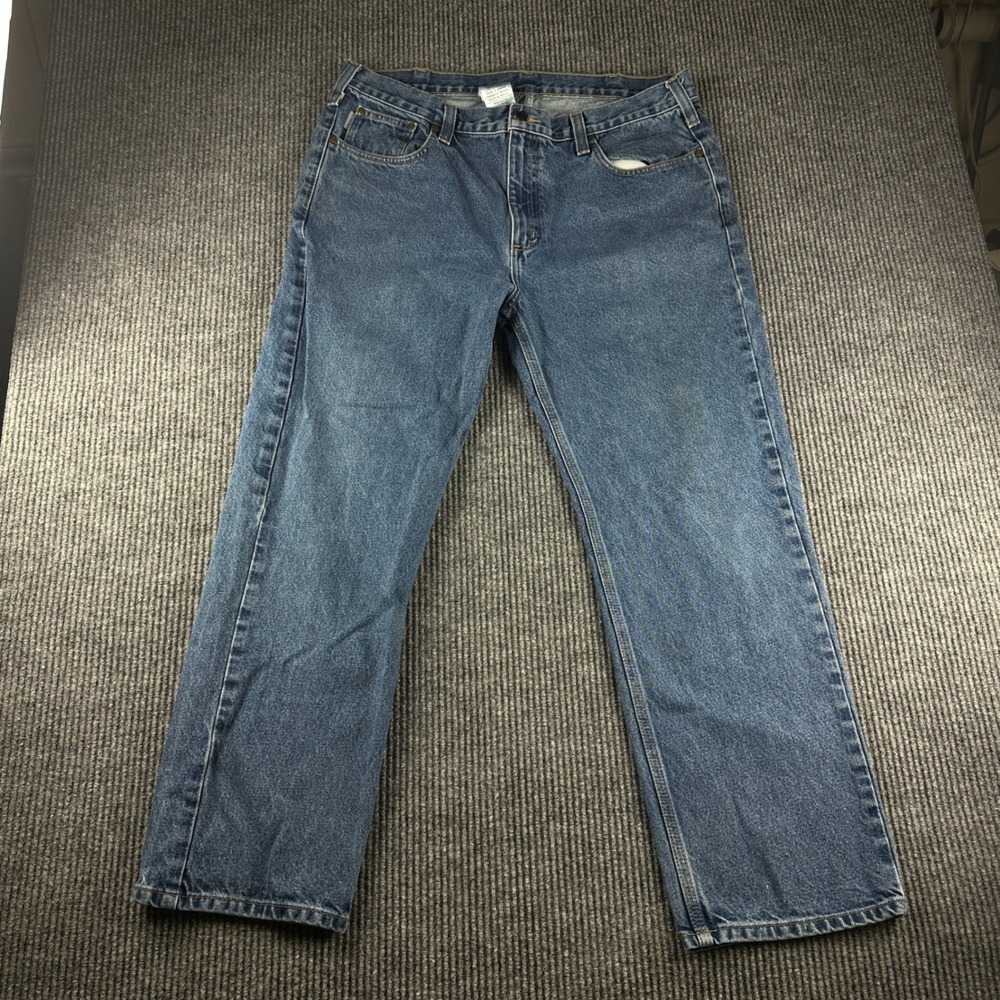 Carhartt Mens Relaxed Fit Tapered Leg Blue Denim Jeans B480 DVB 38x30
